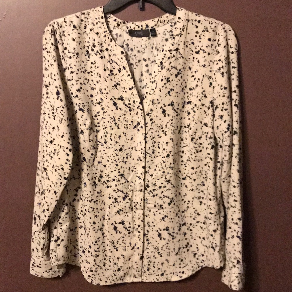 Black and Tan button down blouse
